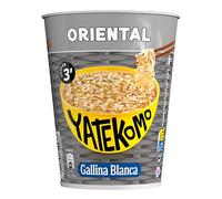 GALLINA BLANCA Fideos Orientales YATEKOMO Oriental | Preparado de Noodles Orientales. Fácil y Rápido de Preparar: Listo en 3 Minutos - 1 Bol de 61g, 1 ración (Paquete de 6)
