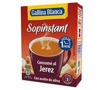 Gallina Blanca - Sopinstant - Consomé al jerez con picatostes - 3 x 15.5 g