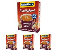 Gallina Blanca - Sopinstant - Consomé al jerez con picatostes - 3 x 15.5 g (Paquete de 4)