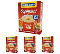 Gallina Blanca Sopinstant Crema de Pollo con Picatostes, 63 Gramos (Paquete de 4)
