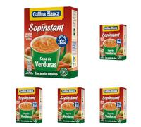 Gallina Blanca Sopinstant Sopa de Verduras con Picatostes, 48g (Paquete de 5)