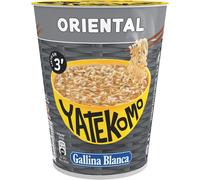 Gallina Blanca Yatekomo Oriental 8 Vasos x 61 g, Fideos Instantáneos Orientales en Vaso, Listos en Solo 3 Minutos, Pack de 8, 488 g
