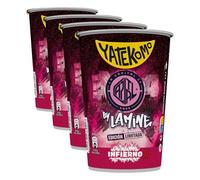 Gallina Blanca - Yatekomo Preparado Asiático Noodles Infierno Cup Xl, 81G (Paquete de 4)