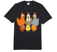 Gallina de la Familia de Pollo Crazy Hen Rooster Baby Chickens Farm Comfort Colors Adult Heavyweight T-Shirt