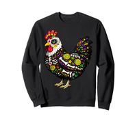 Gallina De Pollo Calavera Viva Mexicano Calavera Fiesta México Sudadera