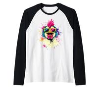 Gallina Granja Chicken Granjero Dulces Pollos Aves Gallinas Camiseta Manga Raglan