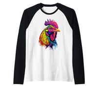 Gallina Granja Chicken Granjero Dulces Pollos Aves Gallinas Camiseta Manga Raglan