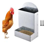 Gallinas Grit & Automático - Dispensador De Gránulos De Gallinero,Accesorios Metálicos Para Gallinero Con Alimentación Portátil Para Patos Y Pollitos En Campo Abierto