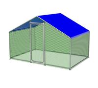 Gallinero Al Aire Libre, Gallinero De Metal con Cubierta Resistente A La Intemperie, Casa De Conejitos De Marco Grande Ideal para Pollos, Conejos, Patos(200 * 300 * 200cm)