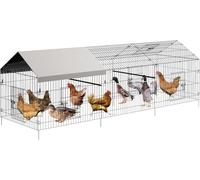 Gallinero, aviario Recinto exterior, Recinto de gallinero, aviario exterior con lona impermeable resistente al sol para jardín, 217,6 x 100,8 x 100,8 cm (330 x 100,8 x 100,8 cm)