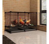 Gallinero Con Bandeja Extraíble Jaula De Pollo For El Hogar Montaje De Alambre De Púas Jaulas For Aves De Corral Corral For Mascotas For Perros Pequeños, Gatos, Conejos ( Size : 75*39*47CM-B )