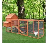 Gallinero, Conejera De Madera para Exteriores con Puerta De Ventilación Y Bandeja Extraíble, Casa Grande para Mascotas para Animales Pequeños De Cobayas(Gold Red)