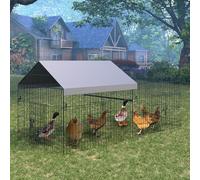 Gallinero de 100 x 100 x 218 cm, de metal, para gallinas, gallinas, para animales pequeños, con cubierta de techo, recinto para animales pequeños