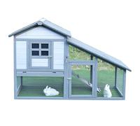 Gallinero De 2 Pisos, Jaula Duradera para Conejos con Rampa, Conejera De Madera para Cobayas, Hámster, Pollo Y Otros Animales Pequeños