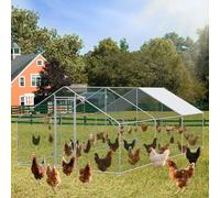 Gallinero de 3 x 6 x 2 m - Gallinero grande y pajarera con cubierta impermeable para el mantenimiento adecuado de gallinas y conejos