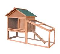 Gallinero de Exterior de Madera, Jaula para Conejos con Rampa de Conexión, Conejera Exterior de Corral, para Aves de Corral, Mascotas, Jardín