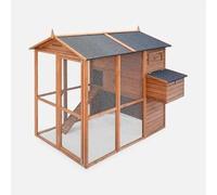 Gallinero de madera con corral para 6 a 8 gallinas madera