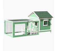 Gallinero de madera para conejos, con techo abierto y rampas, jaula perfecta para animales pequeños y cobayas