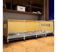 Gallinero de metal con malla de hierro y PP, gallinero de fácil montaje con bandeja y polea para un recinto seguro para aves de corral