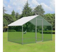 Gallinero De Metal, Jaula para Aves De Corral con Cubierta Impermeable, Hábitat De Conejitos para Patio Trasero Al Aire Libre, Granja, Césped, Entrada Al Patio(200 * 300 * 200CM)