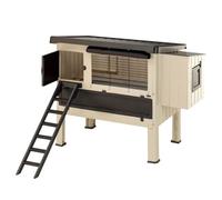 Gallinero de plástico con escalera de acceso