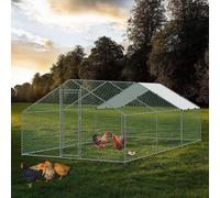 GALLINERO EXTERIOR 3x6x2m, RECINTO DE MALLA METÁLICA PARA GALLINAS, AVES; EST...
