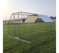 Gallinero, Gallinero De Metal con Cubierta Impermeable, Jaula para Aves De Corral con Marco De Acero Galvanizado Utilizada para Pollos, Conejos, Animales Pequeños(400 * 300 * 200cm)