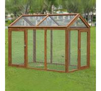 Gallinero Grande, Conejera para Exteriores con Puerta con Cerradura, Fácil Limpieza, Jaula De Madera para Aves De Corral, Ideal para Pato, Conejo, Codorniz