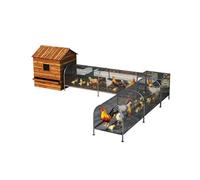 Gallinero metálico Grande, Jaula portátil para Aves de Corral, Jaula de Paso para gallinas, Patos, Conejos, Corral, Corral de Alambre para Pavos y gallinas(D)