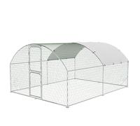 Gallinero metálico Resistente. Gallinero Exterior con Techo abovedado, Puertas Dobles seguras y Resistentes a los Rayos UV. Tamaño: 9,8' de Ancho x 13,1' de Largo x 6,6' de Alto