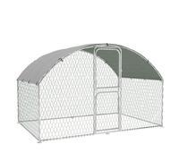 Gallinero metálico Resistente. Gallinero Exterior con Techo abovedado, Puertas Dobles seguras y Resistentes a los Rayos UV. Tamaño: 9,8' de Ancho x 6,5' de Largo x 6,5' de Alto