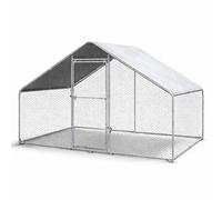 Gallinero para Exterior Grande, In Acciaio Zincato E Impermeable Cubierta De Tela Oxford, para Gallinas,Conejos Y Otros Animales Pequeños(2x3x2m)