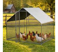 Gallinero para Exterior Grande, In Acciaio Zincato Lucchetto E Protezione Antipioggia para Gallinas,Conejos Y Otros Animales Pequeños(6x3x2m)