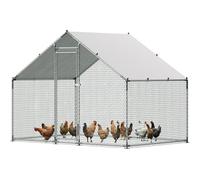 Gallinero para Exterior Grande, In Acciaio Zincato Lucchetto e Protezione Antipioggia para Gallinas,Conejos y Otros Animales Pequeños(6x3x2m)