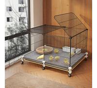 Gallinero portátil con ruedas y bandeja de limpieza para una fácil recogida de huevos y movilidad