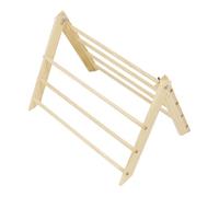 Gallinero - Soporte de ahorro de espacio portátil triangular de madera, barra de asado de acero galvanizado Jungle Gym, escalera para aves de corral Perca de barra | Para Pollos Pájaro Medio Bro