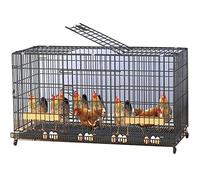Gallineros de interior grande, para exteriores/patio, gallinero con rodillos de nido de hierba, para 3-15 pollos