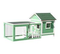 Gallineros Jaula para perros Conejera al aire libre Jaula para gallinas con techo de asfalto inclinado y divertido corredor al aire libre Casa grande para perros Interior Casa para gatos y conejos Reg
