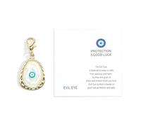 Gallkeat Llavero de mal de ojo, amuleto turco con 1 tarjeta de buena suerte, dije de mal de ojo, colgante decorativo para bolsos de mujer, regalos de cumpleaños de Navidad para familiares, amigos