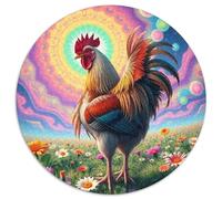 Gallo 1000p Rompecabezas Redondo Adultos-Niños animaless Das Tier Wild animaless Beast Circular Puzzle Niños: Desafío Intelectual Aliviar Estrés 1000pcs (67.5x67.5cm)