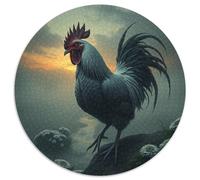 Gallo Adultos-Niños Rompecabezas Redondo 1000p animaless Das Tier Wild animaless Beast Circular Puzzle Niños: Hombres Construir Maquetas 1000pcs (67.5x67.5cm)