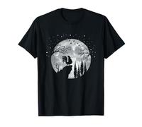 Gallo Animal Granja Noche Luna Llena - Ave Pollo Gallo Camiseta