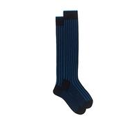 Gallo Calcetines largos azul trenzado