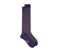 Gallo - Calcetines largos, Men's long violet plated cotton and wool socks, El Calcetín Italiano