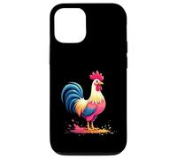 Gallo Colorido de pie en Estilo Dibujo Animado Carcasa para iPhone 12/12 Pro