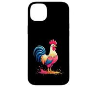 Gallo Colorido de pie en Estilo Dibujo Animado Carcasa para iPhone 14 Plus