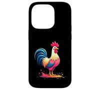 Gallo Colorido de pie en Estilo Dibujo Animado Carcasa para iPhone 14 Pro