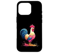 Gallo Colorido de pie en Estilo Dibujo Animado Carcasa para iPhone 16 Pro