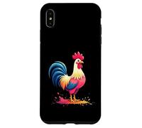 Gallo Colorido de pie en Estilo Dibujo Animado Carcasa para iPhone XS MAX