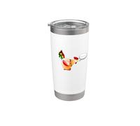 Gallo de animales de granja "Cock-A-Doodle-Doo" en pollo japonés Vaso térmico de acero inoxidable de doble pared